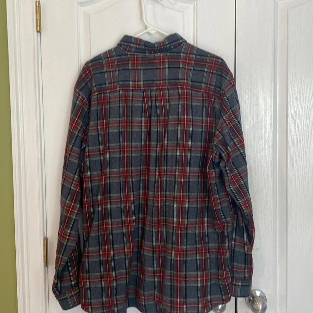 LL BEAN Scotch Plaid Cotton Flannel Shirt Men's Traditional Fit XL - Picture 6 of 7